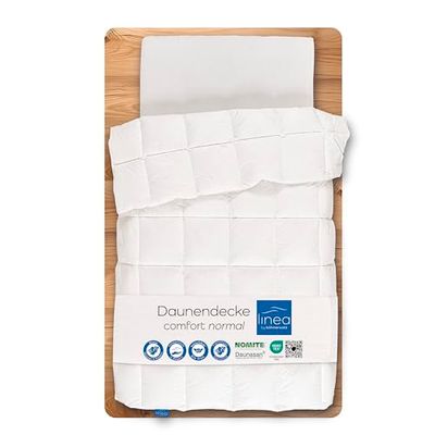 Böhmerwald comfort donzen dekbed, geschikt voor mensen met allergie, 90% dons / 10% veren, vulgewicht: 1230gr warmteklasse: normaal, afmeting: 220x240 cm, OEKO-TEX STANDARD 100
