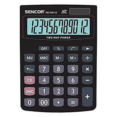 SENCOR Sec 340/12 bordsräknare, 12-siffrig display