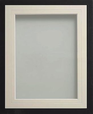 Frame Company Webber Black with Ivory V-Groove Mount, 20x16 for 16x12 inch