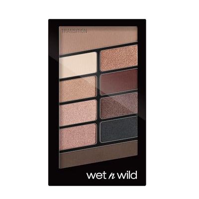 Wet 'n' Wild, Color Icon 10 Pan Palette, Eyeshadow Palette with 10 Bright and Matte Eyeshadow Colors for the Day and Night, Long-lasting and Easy-to-blend Formula, Nude Awakening
