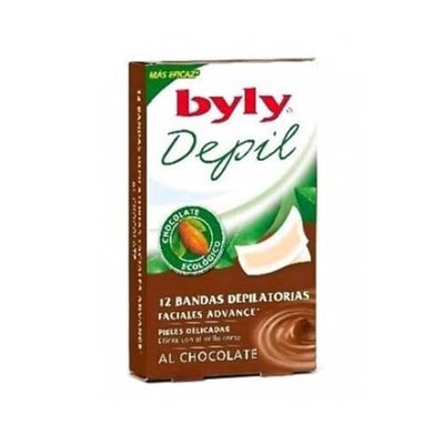 Byly Depil Facial strips, Chocolate - 12 Units