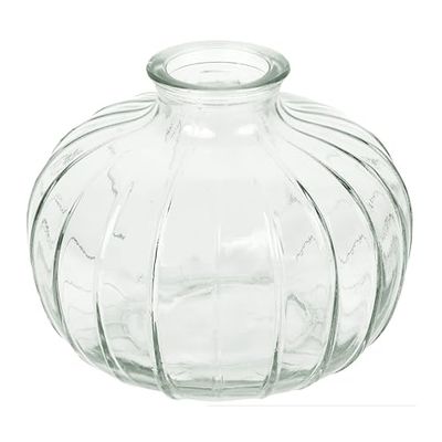 Talking Tables Vase Soliflore en Verre Transparent pour Fleurs Décoration Élégante Centre de Table Mariage Rebord de Fenêtre Fêtes Jardin Dîner d'Été Cheminée Cadeau Hauteur 8 cm