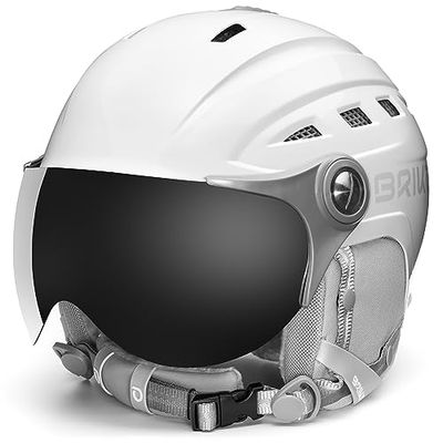 Briko Helmet Adulte Unisexe, Shiny Pearl White, L