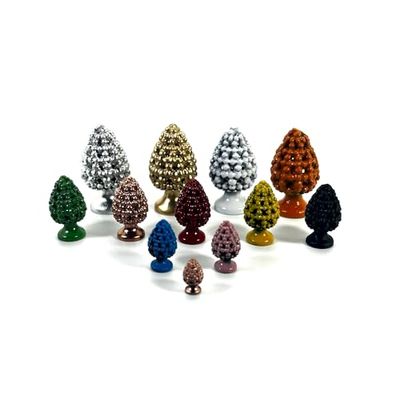Lanterna pigna siciliana per presepi e diorami con microlampada 12V - DL163 (3x1,3 cm, colore pigna argento, luce bianco freddo)
