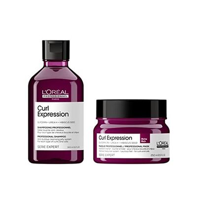L'Oréal Professionnel, Routines Curl Expression, Cheveux Crépus, Shampoing Anti-Résidus, Masque Riche Hydratant Intensif, Crème-en-Gelée, Soin Raviveur Sans Rinçage - Duo, Trio, Quatuor