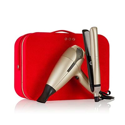 ghd Platinum+ & Helios - Limited Edition Hair Straighteners & Hair Dryer Giftset in Champagne