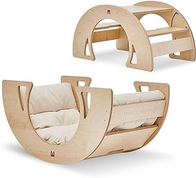DONDO Bianconiglio Kids® est Un Gymnase psychomoteur Multifonctionnel fabriqué à la Main avec des matériaux de première qualité, Convertible en Table et en Plate-Forme d'escalade, fabriqué en Italie.