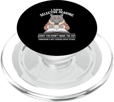 Tengo sarcasmo auditivo selectivo Amante de los gatos PopSockets PopGrip para MagSafe