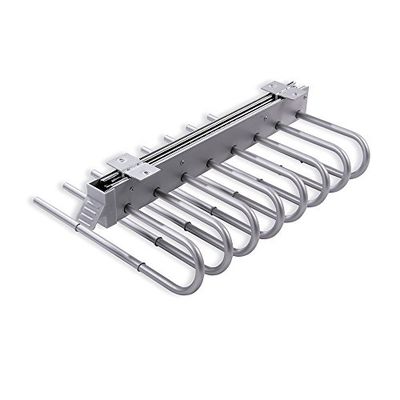 EMUCA - Calças removíveis para armário, cabide para calças removíveis de aço, montagem à mão direita, cinzento metalizado