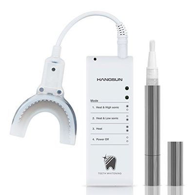 Hangsun Sonic Teeth Whitening Kit Gel Pen HM20 Tooth Whitening with Heating and Massage Function Professional Home Dental Care (Extention Cord Included)