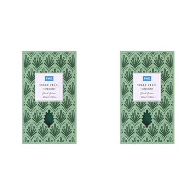 PME - Pasta di zucchero fondente – Verde Scuro 250g (Confezione da 2)