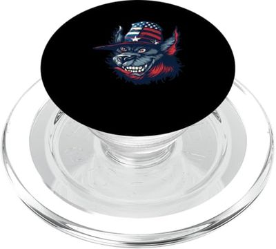 Chupacabras con sombrero USA PopSockets PopGrip para MagSafe