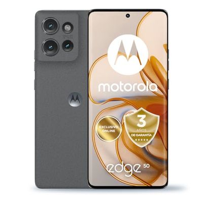 Motorola Edge 50, 12/512 GB, Spanje, militaire certificering voor duurzaamheid, Super HD-display (16,7 cm (6,7 inch), Sony LYTIA 700C-sensor en telelens, TurboPower-lading van 68 W, beschermhoes,