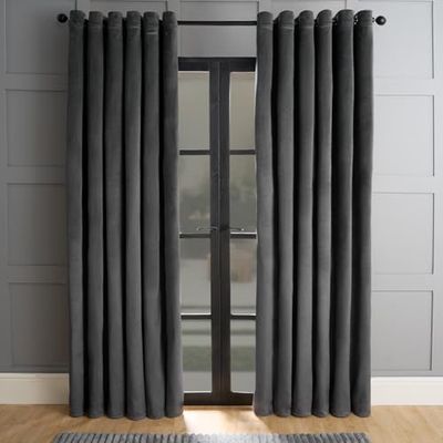 OHS Cortinas Opacas térmicas de Forro Polar de Terciopelo para Dormitorio, Cortinas Opacas Decorativas, Ahorro de energía, para el hogar, Sala de Estar, Cortinas aisladas de Invierno, con Ojales,