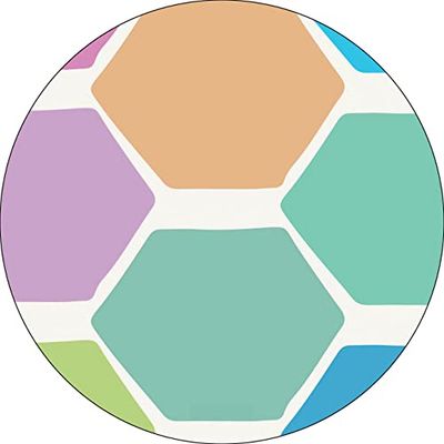 Bonateks, Round Digital Printed Mouse Pad, Non-Slip Base, for Office and Home, Diameter:22cm