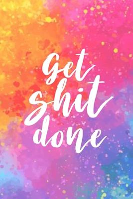 Get shit done planner - Fun colourful Planner Undated - Daily Planner Notebook - Planning Pad Checklist Productivity Notepad