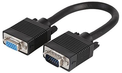 Pro Signal PSG91353 15 Pin SVGA (D Sub) Male to Female Lead, 0.3 m, Black