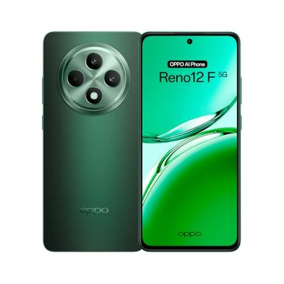 OPPO Reno12F 5G - Smartphone Libre con IA, 16GB (8GB+8GB) 256GB, Pantalla 2.5D AMOLED 6.7", Cámara 50+8+32 MP, Android, IP64, Batería 5000mAh, Carga Rápida 45W - Verde