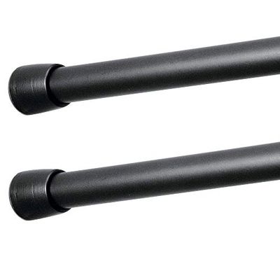 iDesign Cameo – Lot de 2 tringles à rideau de douche extensibles en métal à tension constante pour salle de bain principale, invités, salle de bain d'enfants, fenêtre, réglable de 109,2 à 190,5 cm,