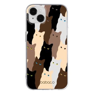 ERT GROUP mobiel telefoonhoesje voor Apple Iphone 14 PLUS origineel en officieel erkend Babaco patroon Cats 001 optimaal aangepast aan de vorm van de mobiele telefoon, hoesje is gemaakt van TPU