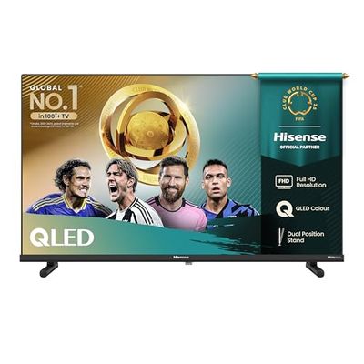 Hisense TV 32" QLED Full HD 2025 32E53QT, Smart TV VIDAA U8, HDR10, Airplay2, Game Mode, Dolby Atmos, Works with Alexa, Tuner DVB-T2/S2 HEVC 10, lativù, 32'', 2025 QLED