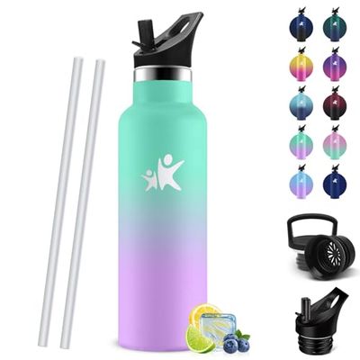 HoneyHolly Children's Thermal Bottle, 500 ml, BPA Free, Thermal Bottle, 18/8 Stainless Steel, Water Bottles, Double-Walled Vacuum Bottles, Thermal Bottles with Straw, Thermos for School, Sports