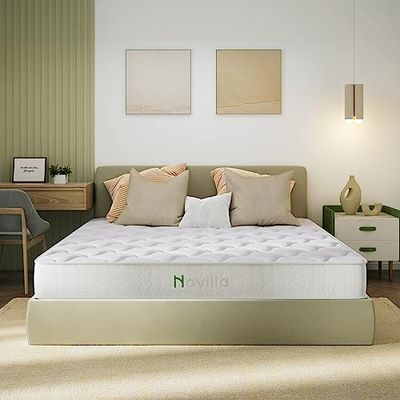 Novilla Matelas 140 x 200 cm, 20CM, Matelas à Ressort Ensaché, Matelas Hybride en Mousse, Certifié Sûr et Fiable par CertiPUR-US et Oeko-TEX, Isolation des Mouvements, Indépendance de Couchage