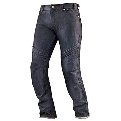 SHIMA GRAVITY Jeans Moto Homme - Biker Pantalon Respirant en Cordura Hommes, Coupe Régulière avec Couche de Kevlar, Protection CE Genoux, fibres Coolmax (Bleu, 34 Long)