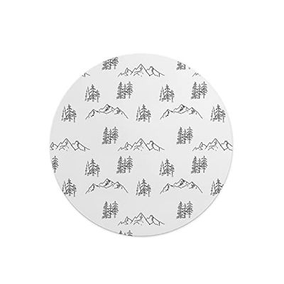 Questo Casa, Round Digital Printed Mouse Pad, Non-Slip Base, for Office and Home, Diameter:22cm