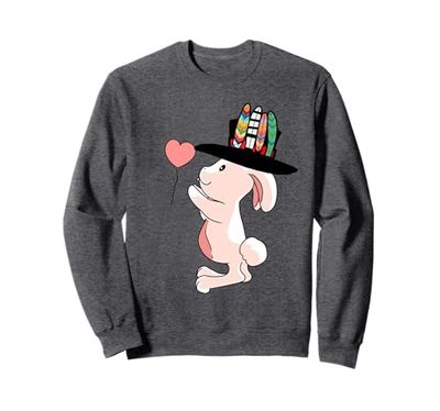Coniglio coniglio palloncino cuore compleanno coniglio bambini bambino Felpa