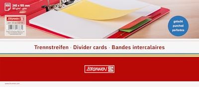 Baier & Schneider, Dividers, Inkjet Printers, Laser Printers Cardboard 190 g/m², 105 x 240 mm Blue