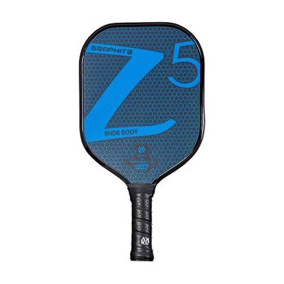 ONIX Graphite Z5 Raquette de pickleball (face en fibre de carbone graphite avec surface à texture rugueuse, prise en main confortable rembourrée et noyau en nid d'abeille Nomex pour le toucher, le contrôle et la puissance), bleu