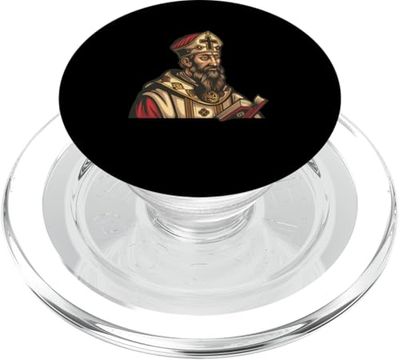San Agustín De Hipopótamo Caricatura PopSockets PopGrip para MagSafe