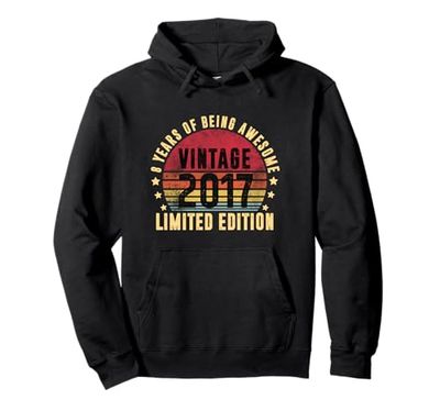 Vintage 2017 Limited Edition Funny 8 Year Old 8th Birthday Pullover Hoodie