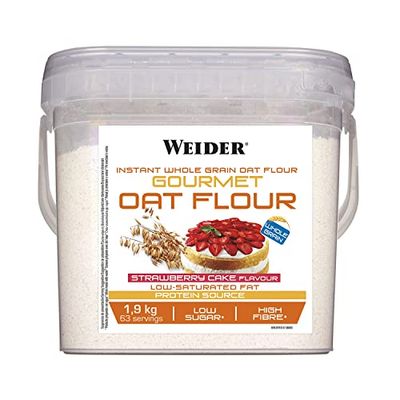 Weider Oat Gourmet. Wholemeal Oatmeal. Protein source with low sugar content. Strawberry flavor (1.9 kg)