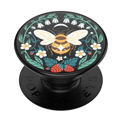 PopSockets : PopGrip - Soporte y asa extensibles con tapa reemplazable para teléfonos inteligentes y tabletas - Bee Boho