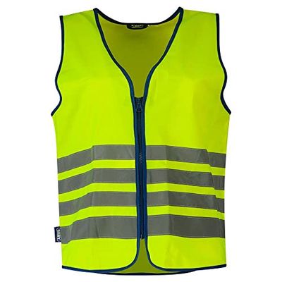 ABUS veiligheidsvest Lumino Reflex - Veiligheidsvest voor betere zichtbaarheid bij dag en nacht - voor volwassenen - met ritssluiting - maat L