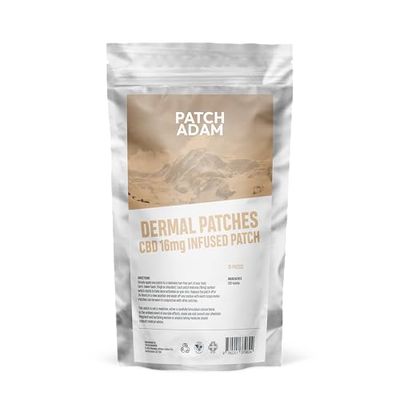 Patch Adam CBD Infused Patches - 16mg CBD Isolate with 24-Hour Release, Easy Application, Hassle-Free Absorption - Pack of 15 Pain Relief Patches