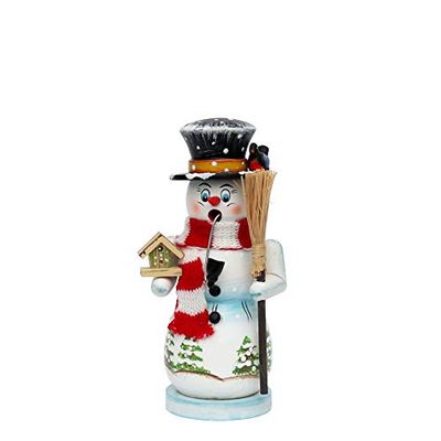 Dekohelden24 Rolig rökelsesnögubbe med cylinder och halsduk, ca 15,5 cm, Toni, 15,5