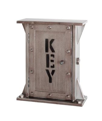 HAKU Möbel Caja de llaves antracita, metal, metal - Dim.: AN 26 cm x AL 32 cm x P 10 cm, Estilo: Industrial
