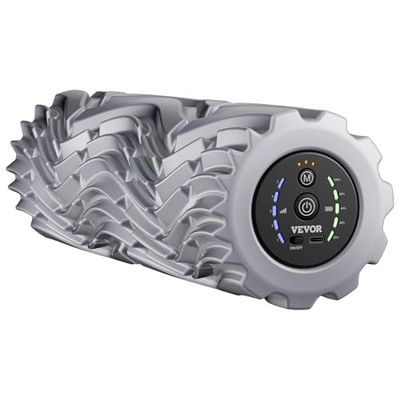 VEVOR Rodillo de Espuma Vibratorio, Rodillo de Masaje Eléctrico de 5 Velocidades, con 3 Modos de Vibración, EVA de Alta Densidad para Tejido Profundo, Alivio del Dolor de Espalda, Φ 120 x 400 mm