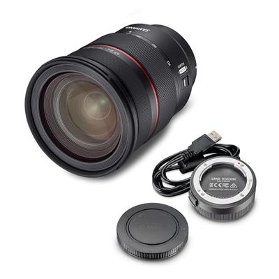 SAMYANG AF 24-70 mm F2,8 FE con estación de Lente para Sony E – Enfoque automático de Formato Completo y Objetivo APS-C 24-70 mm Zoom F 2.8 para cámaras Sony Alpha A7 A9 A1 A7C A6000 Series