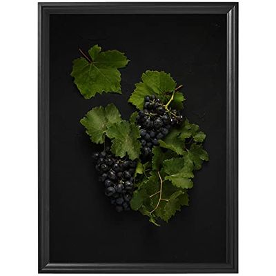 Arterby's® - Premium Poster Quadro Cornice Tela Canvas Dipinto Mood - Illustrazione Wine Bar Vino Calice Sommelier - Made in Italy - HD Poster con Cornice Decorativa Nera 50x70 cm A0035 D009