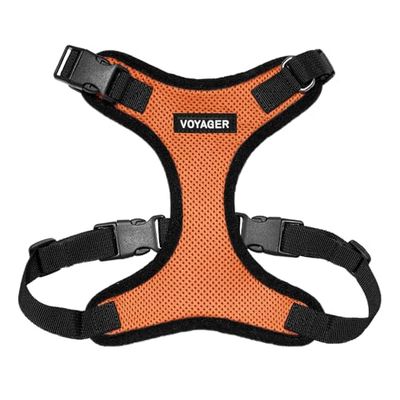 Best Pet Supplies Voyager Step-in Lock - Arnés de Chaleco Ajustable para Perros pequeños y Grandes, Color Naranja, Talla L (Pecho: 19-30 Pulgadas)