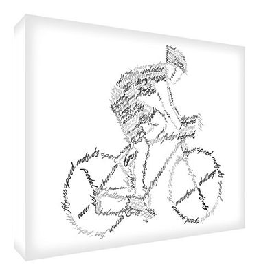 Little Helper Oh my Word! WSNB-BC-BIKE128-25-DE - Stampa artistica da parete, colore: Nero