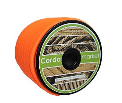 CORDAMARKET 10 mm elastiek voor volwassenen, uniseks, neon oranje, 25 m
