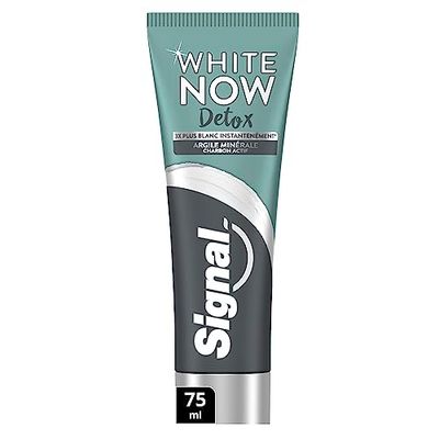 Signal White Now Dentifrice Blancheur Detox Argile & Charbon actif - 75ml