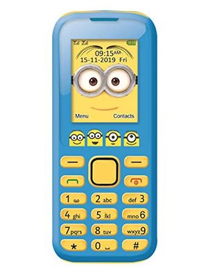 Lexibook Universal Ich - Simply Unbesser Minions 2G telefon komórkowy, Dual SIM, aparat, akumulator, żółty/niebieski, GSM20DES