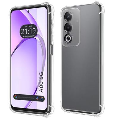 Tumundosmartphone Transparent stötsäkert silikonfodral för OPPO A80 5G