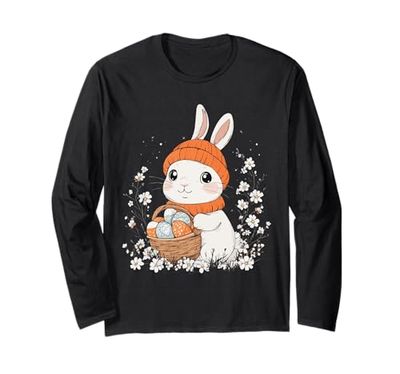Costume da coniglio pasquale per bambini e bambine, decorazione coniglietto pasquale Maglia a Manica